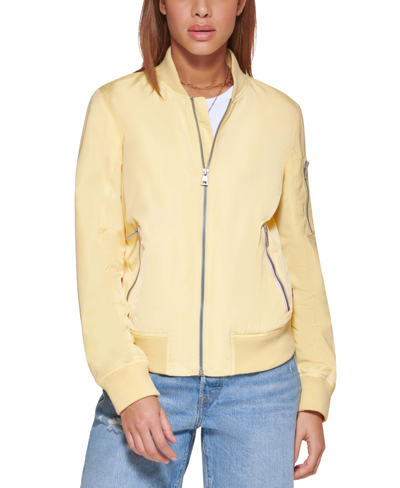 Levi's Women's Lightweight Zip-detail Bomber Jacket In Popcorn