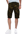 X-ray Belted Twill Trim Cargo Shorts In Brown Camo