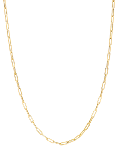 MACY'S PAPERCLIP LINK 20" CHAIN NECKLACE IN 14K GOLD