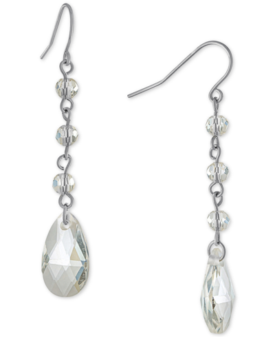 Giani Bernini Faceted Crystal Drop Earrings, Created For Macy's In Sterling Silver