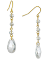 GIANI BERNINI FACETED CRYSTAL DROP EARRINGS, CREATED FOR MACY'S