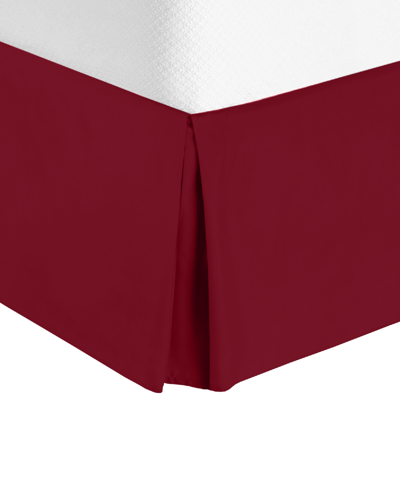 Nestl Bedding Premium 14" Tailored Drop Bedskirt, California King In Burgundy Red
