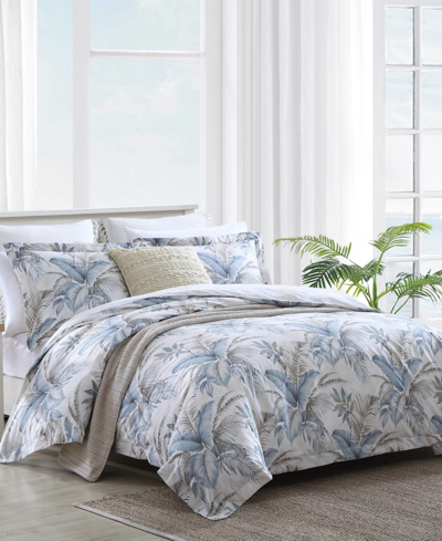 Tommy Bahama Home Bakers Bluff 4 Piece Duvet Cover Set, Full/queen In Open Blue