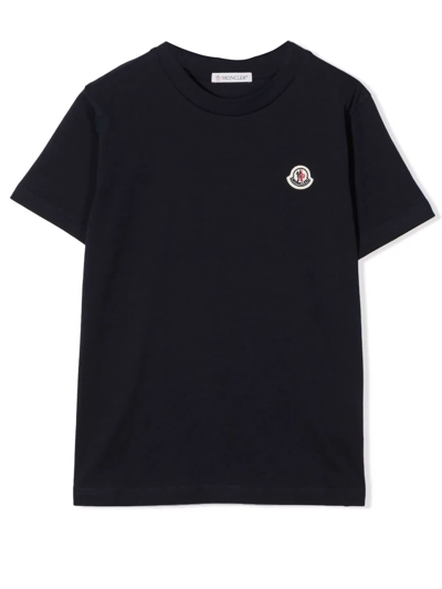 Moncler Kids' Blue Cotton Tshirt