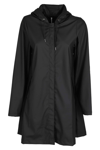 Rains Branded A-line Shell Jacket In Nero