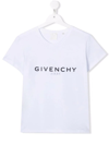 GIVENCHY KIDS WHITE GIVENCHY REVERSE T-SHIRT