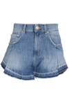 Dondup Flared Denim Shorts In Denim