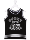 Dsquared2 Kids Black Sport Edtn.05 Tank Top In Nero