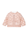 MONCLER BINIC MONCLER ENFANT UNISEX PINK QUILTED JACKET