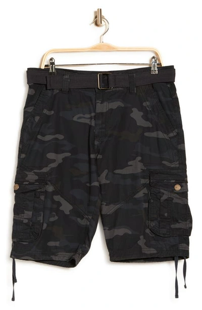X-ray Belted Cargo Shorts In Navy Camo