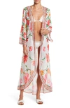 RANEE'S FLORAL PRINT COVER-UP LONG DUSTER