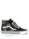 Vans Paisley-print High-top Sneakers In Black