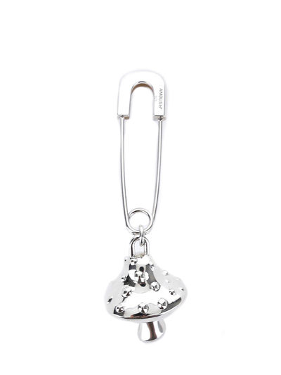 Ambush Silver Mushroom Charm Earring In Metallic