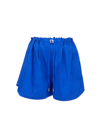 Alexander Mcqueen Exploded Drawstring-waist Shorts In Blue