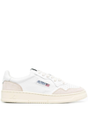 AUTRY WHITE/GREY LEATHER ACTION SNEAKERS,AULMLS33