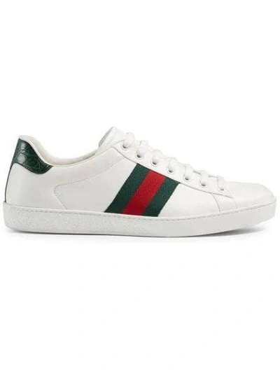 GUCCI ACE LEATHER SNEAKERS,386750A38309071