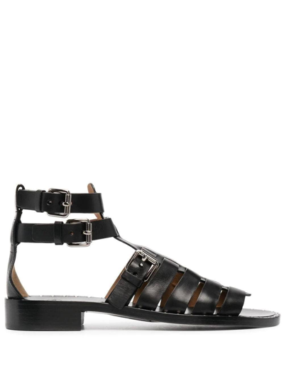 Church's Interwoven-design Buckle-fastening Sandals In Black