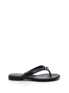 GIVENCHY BLACK LEATHER THONG SANDALS,BE305CE0YZ001