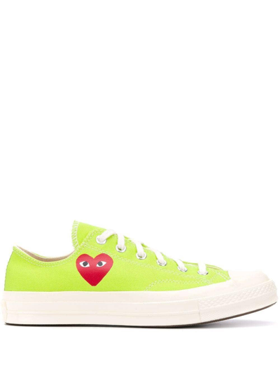 Comme Des Garçons Play Comme Des Garcons Play X Converse Chuck Taylor All Star Canvas Low-top Trainers In Green