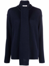 VALENTINO SHAWL-NECK WITH LOGO ON THE BACK KNITWEAR,WB3KC25Q6P3598