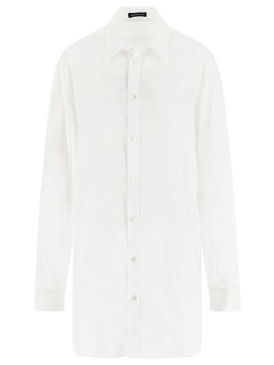 Ann Demeulemeester Alla Cotton Poplin Shirt In Blanco