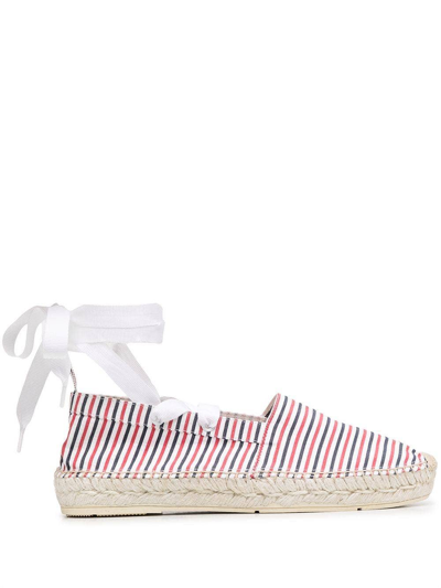Thom Browne Removable Ankle Tie Espadrilles In Multicolor