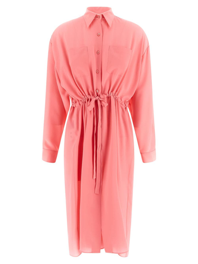 Miu Miu Pink Silk Shirt Dress  Nd  Donna 40