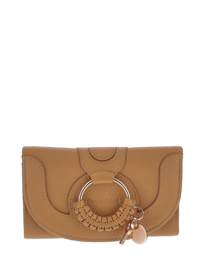 See By Chloé Hana Compact Wallet In Beige