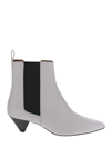 Isabel Marant Ister Leather Bootie In White