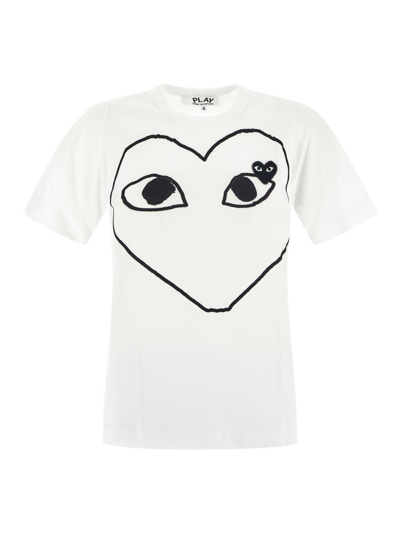 Comme Des Garçons Play Play T-shirt In White