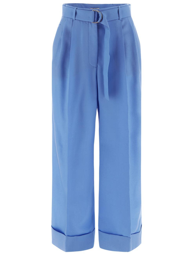 Miu Miu Trousers Woman In Blue