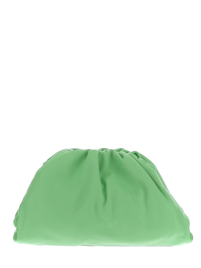 Bottega Veneta The Pouch Clutch Bag In Green