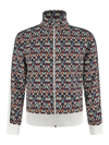 Valentino Stripe-detail Optical Print Jacket In Multicolor