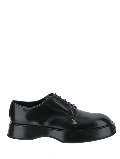 Dolce & Gabbana Lace-up Leather Shoes In Black