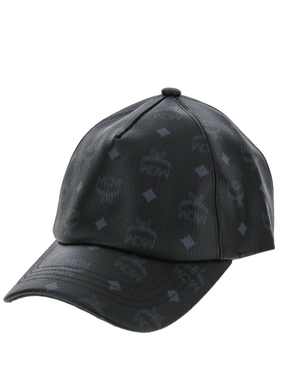 Mcm Collection Monogram Baseball Cap In Black Bk