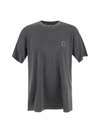Carhartt Nelson Logo-patch Crewneck T-shirt In Black