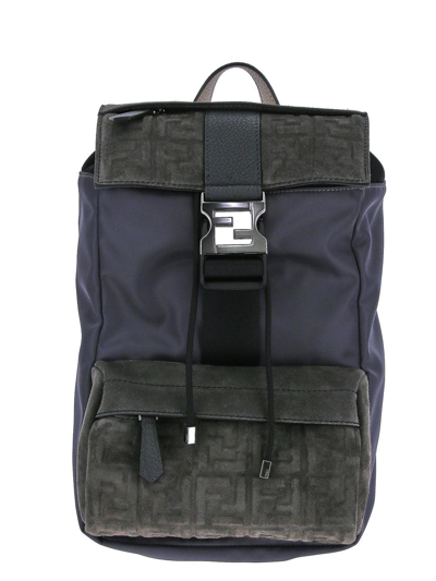 Fendi Small Ness Backpack In Grey