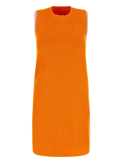 Jacquemus La Robe Sorbetto Orange Terry Mini Dress In Arancione