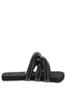 Yume Yume Black Mule Tire In Vegan Leather Detail With Crossed Bands In Black