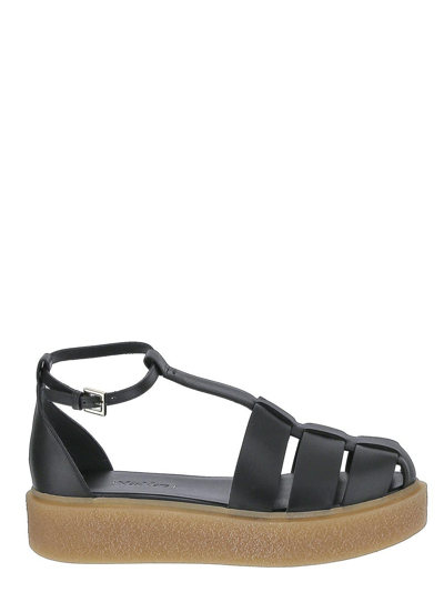 Max Mara `gumc` Cage Sandals In Black