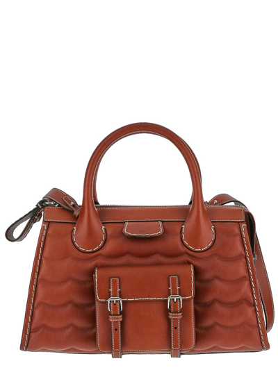 Chloé Edith Medium Daybag In Brown