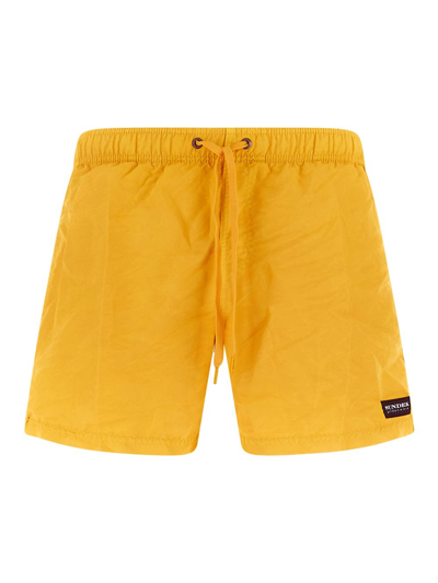 Sundek Golden Wave Yellow Overdyed Swim Shorts