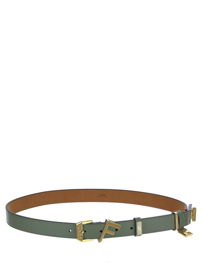 Fendi Leather Belt In Green