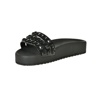 Carmen Sol Franco 3 Strap Slides In Black