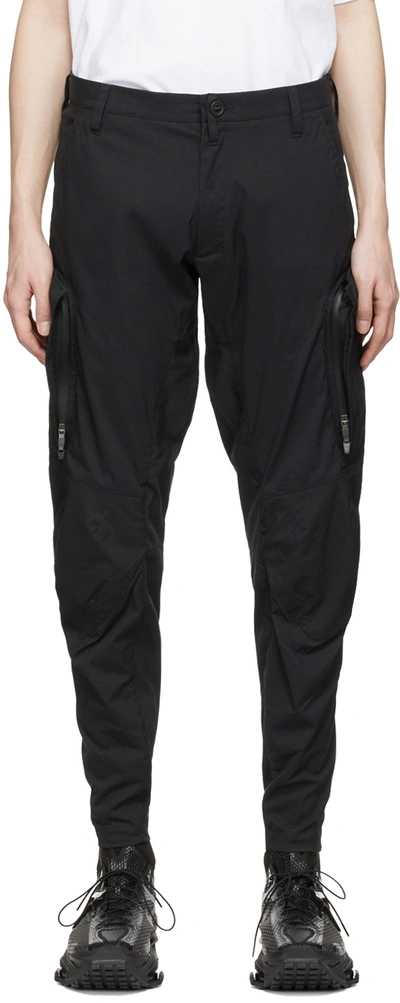 Acronym Encapsulated Nylon Articulated Cargo Pants In Black