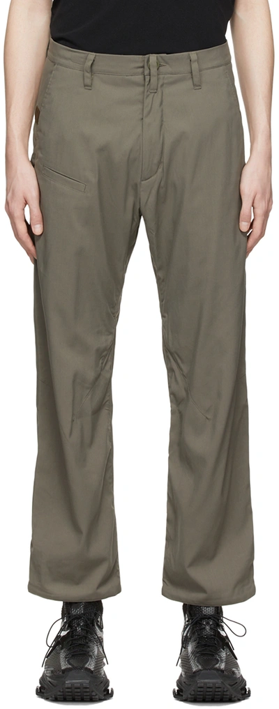 Acronym High-waisted Straight Leg Trousers In Grey