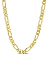DELMAR 18K GOLD PLATED FIGARO CHAIN LINK NECKLACE