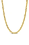 DELMAR 18K GOLD PLATED CURB LINK CHAIN NECKLACE