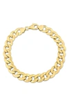 DELMAR 18K GOLD PLATED CURB LINK CHAIN BRACELET