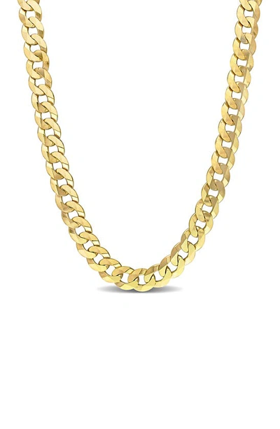 Delmar 18k Gold Plated Curb Link Chain Necklace In Yellow